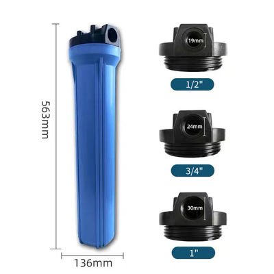 Polypropylene PP 20 Inch Front Water Filter Housing 4 Minutes 3013 Ro Membrane Housing