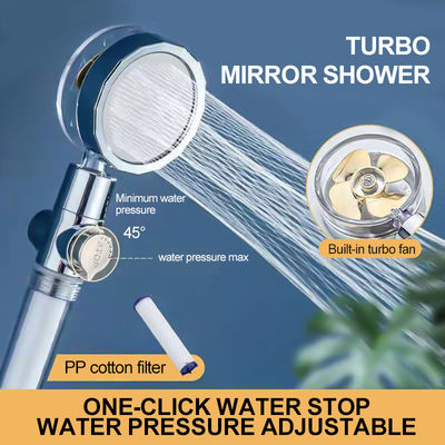 Turbo druk douche waterfilter met roterende afneembare douchekop