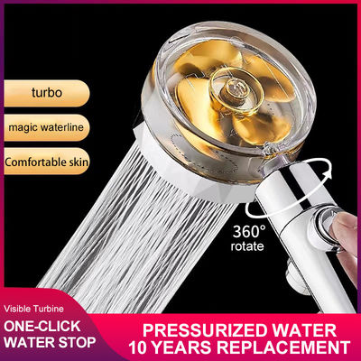 Kleine taille turbocharged douche waterfilter handheld turbo propeller douchekop