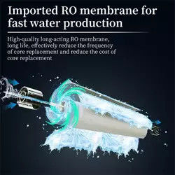 600G 800G Undersink Reverse Osmosis Water Filter System Direct Drinking Water Purifier Kitchen