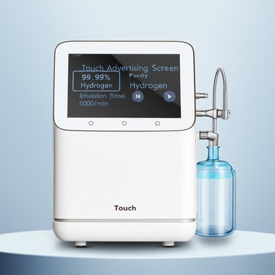 Aanraakscherm met reclame 99,99% zuiverheid Waterstof inhalatie machine 6000 ml/min